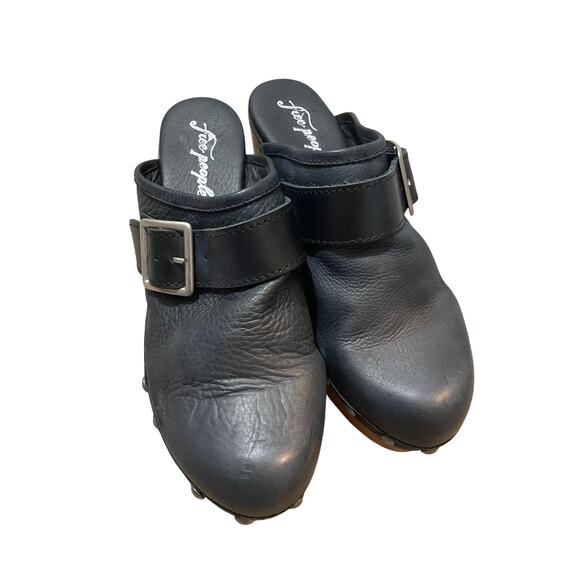 Free People Culver City Clogs Boho European Size 10 /40 NWOT Mule Leather Upper - Picture 2 of 8